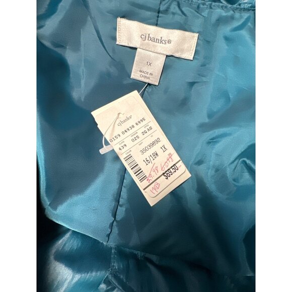 CJ Banks Long Sleeve Ruffle Collar Blazer Size 1X - Picture 6 of 10